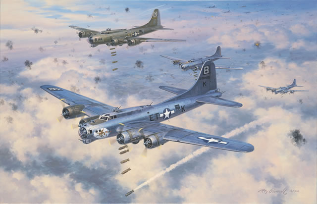 "Flak Time" - Roy Grinnell - B-17 Flying Fortress 95th Bomb Group Art